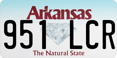 AR license plate 951LCR