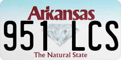 AR license plate 951LCS