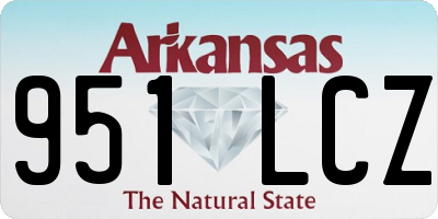 AR license plate 951LCZ