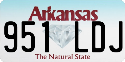AR license plate 951LDJ