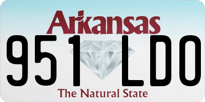 AR license plate 951LDO