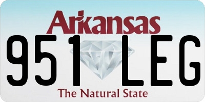 AR license plate 951LEG