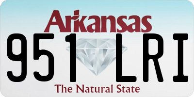 AR license plate 951LRI