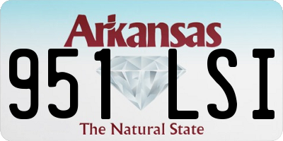 AR license plate 951LSI