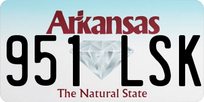 AR license plate 951LSK