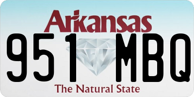 AR license plate 951MBQ