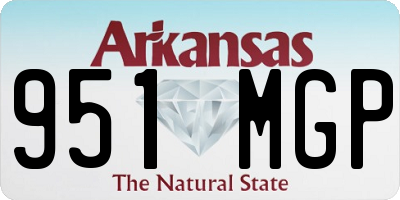 AR license plate 951MGP
