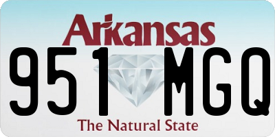 AR license plate 951MGQ