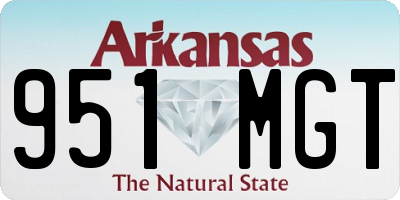 AR license plate 951MGT
