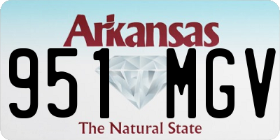 AR license plate 951MGV