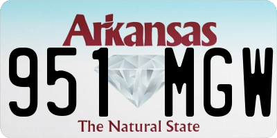 AR license plate 951MGW