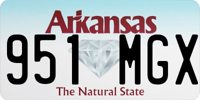 AR license plate 951MGX