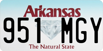 AR license plate 951MGY