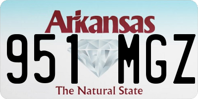 AR license plate 951MGZ