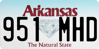 AR license plate 951MHD