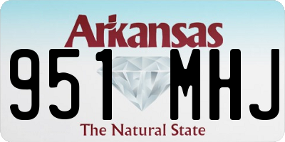 AR license plate 951MHJ