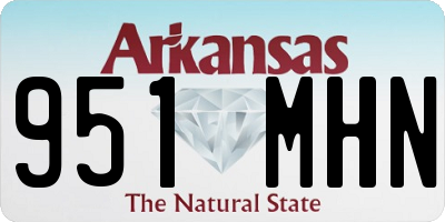 AR license plate 951MHN
