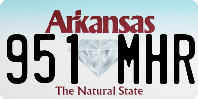 AR license plate 951MHR
