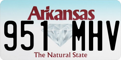AR license plate 951MHV