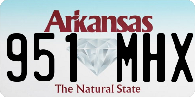 AR license plate 951MHX