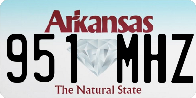 AR license plate 951MHZ