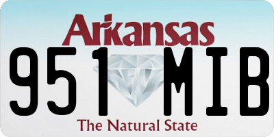 AR license plate 951MIB