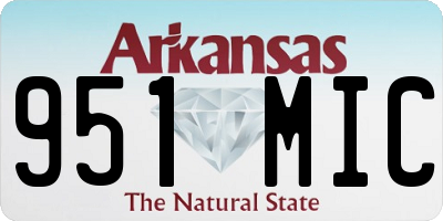 AR license plate 951MIC