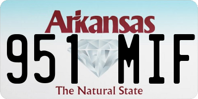 AR license plate 951MIF