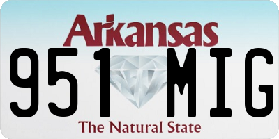 AR license plate 951MIG