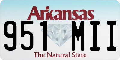 AR license plate 951MII