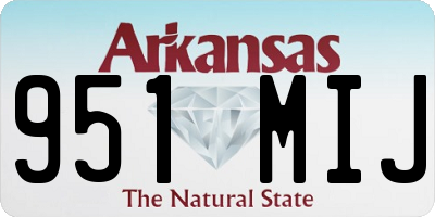 AR license plate 951MIJ