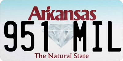 AR license plate 951MIL