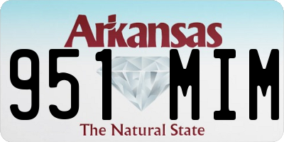 AR license plate 951MIM