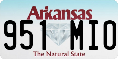 AR license plate 951MIO