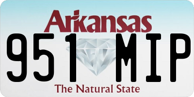 AR license plate 951MIP