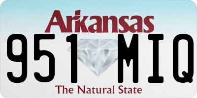 AR license plate 951MIQ