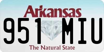 AR license plate 951MIU