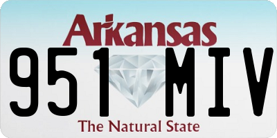 AR license plate 951MIV