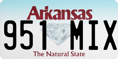AR license plate 951MIX