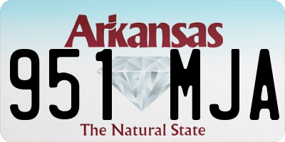 AR license plate 951MJA