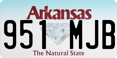 AR license plate 951MJB