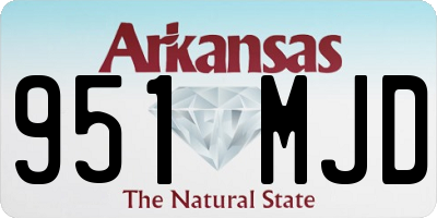 AR license plate 951MJD