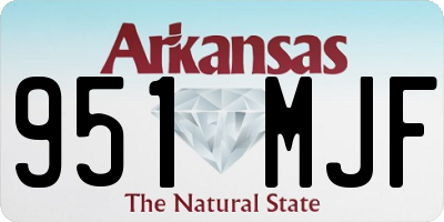 AR license plate 951MJF