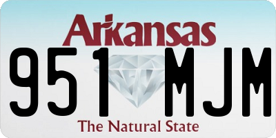 AR license plate 951MJM