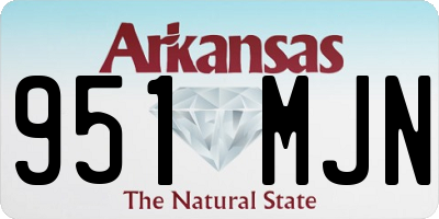 AR license plate 951MJN