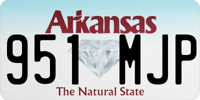 AR license plate 951MJP