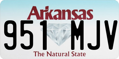 AR license plate 951MJV