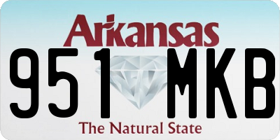AR license plate 951MKB