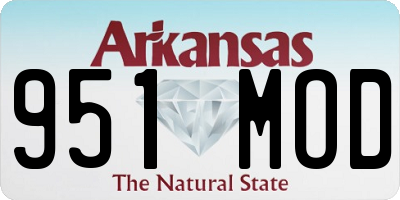 AR license plate 951MOD