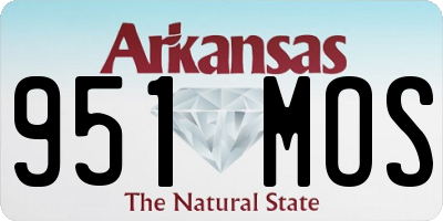 AR license plate 951MOS